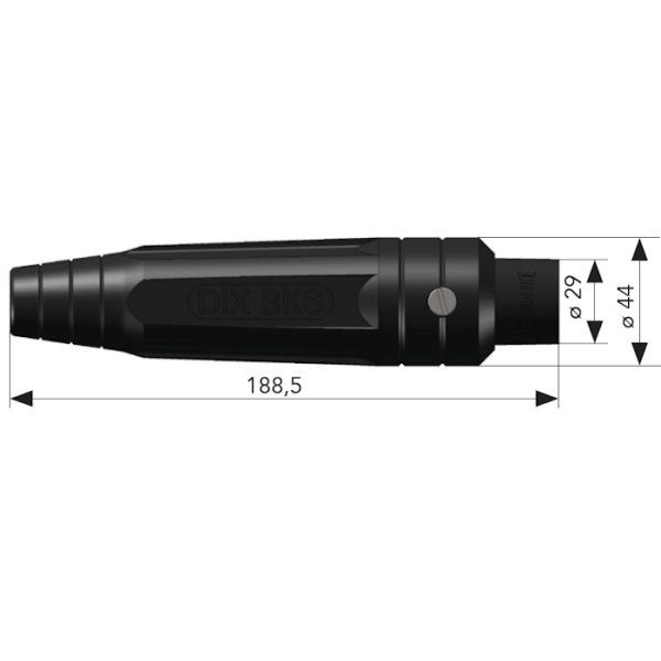 Dinse Kabelkupplung Kabelbuchse Spezial mit Doppelklemmung DIX BKS 120